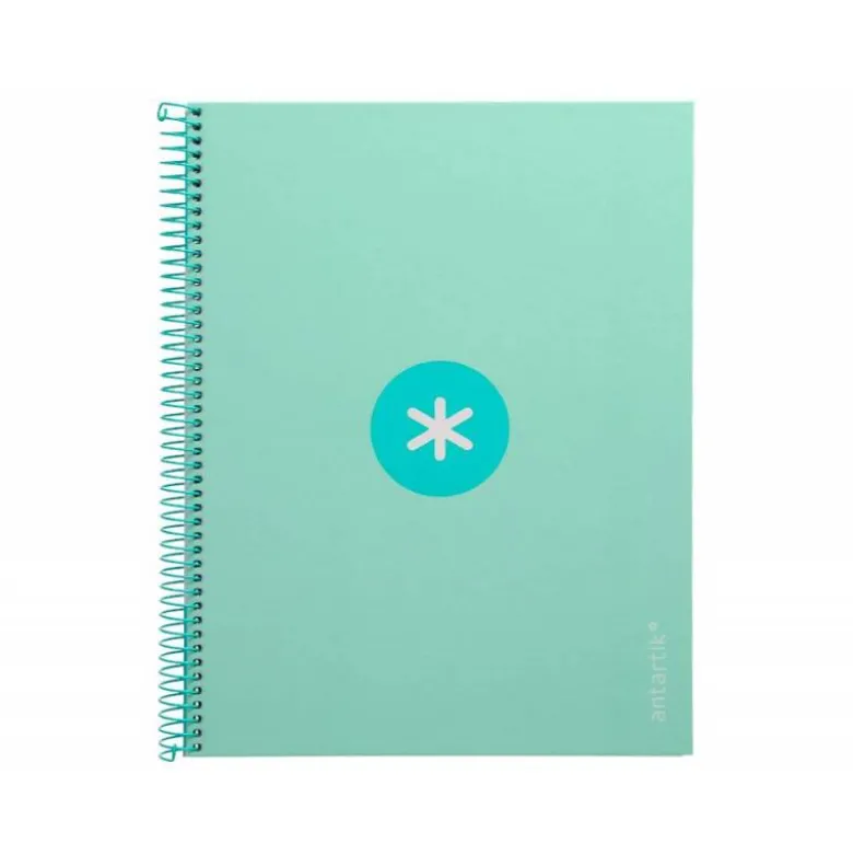 CUADERNO ESPIRAL LIDERPAPEL DIN A4 MICRO ANTARTIK RAYADO HORIZONTAL COLOR VERDE 80H