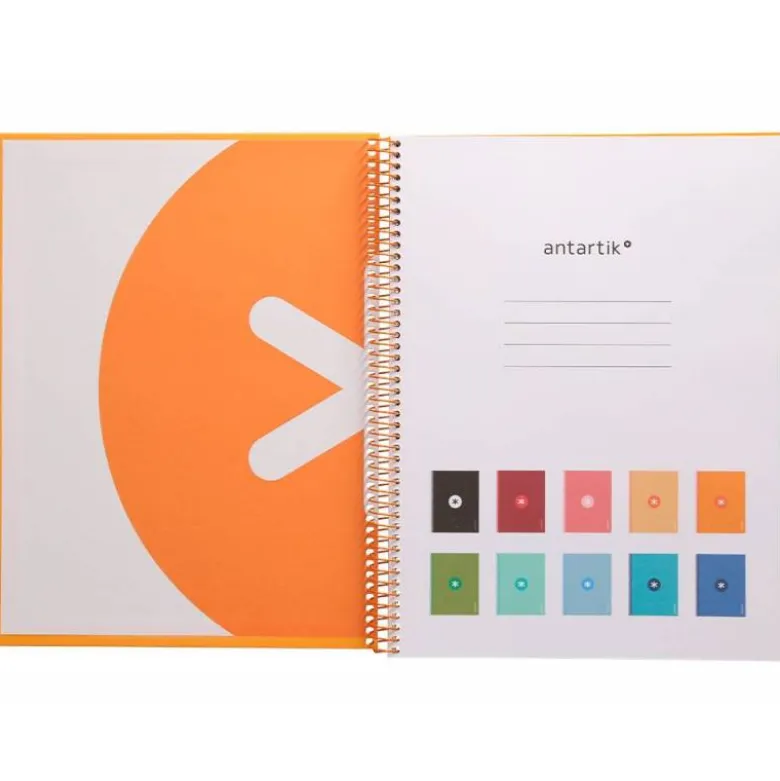 CUADERNO ESPIRAL LIDERPAPEL DIN A4 MICRO ANTARTIK RAYADO HORIZONTAL COLOR AMARILLO 80H