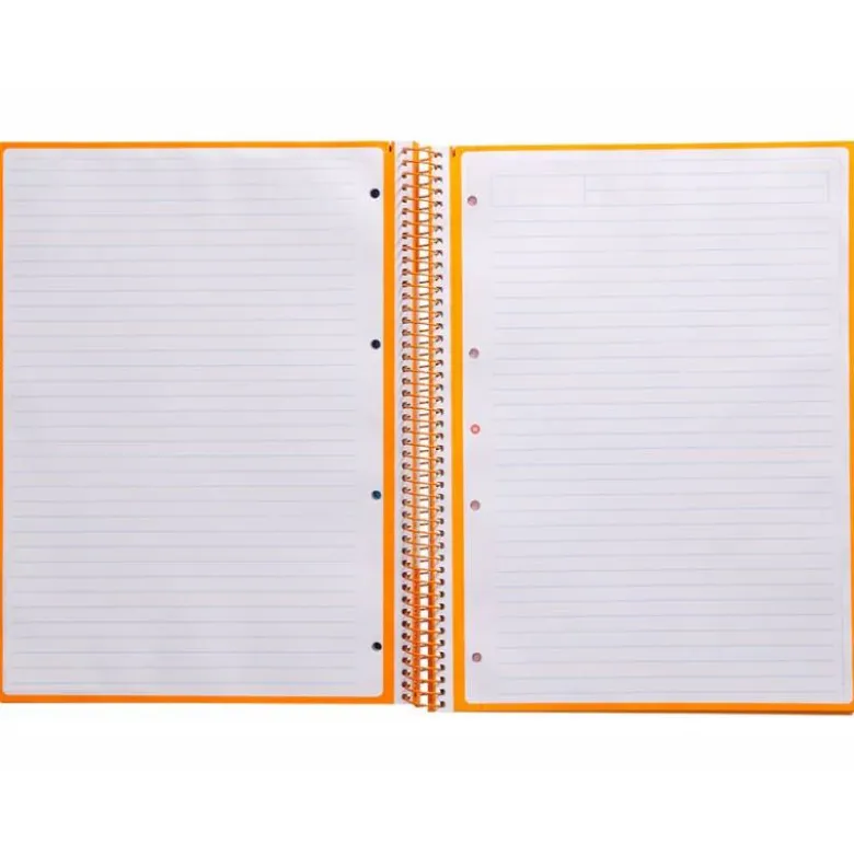 CUADERNO ESPIRAL LIDERPAPEL DIN A4 MICRO ANTARTIK RAYADO HORIZONTAL COLOR AMARILLO 80H
