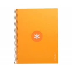 CUADERNO ESPIRAL LIDERPAPEL DIN A4 MICRO ANTARTIK RAYADO HORIZONTAL COLOR AMARILLO 80H