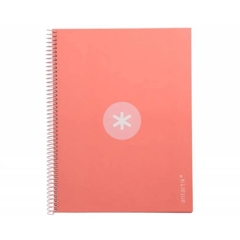 CUADERNO ESPIRAL LIDERPAPEL DIN A4 MICRO ANTARTIK RAYADO HORIZONTAL COLOR ROSA 80H