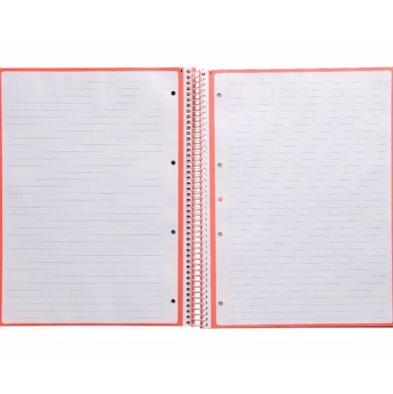 CUADERNO ESPIRAL LIDERPAPEL DIN A4 MICRO ANTARTIK RAYADO HORIZONTAL COLOR ROSA 80H