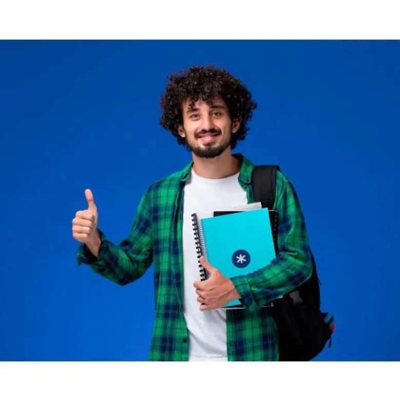 CUADERNO ESPIRAL LIDERPAPEL DIN A4 MICRO ANTARTIK RAYADO HORIZONTAL COLOR AZUL 80H
