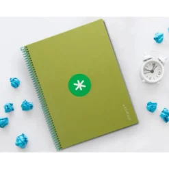 CUADERNO ESPIRAL LIDERPAPEL DIN A4 MICRO ANTARTIK RAYADO HORIZONTAL COLOR VERDE80H