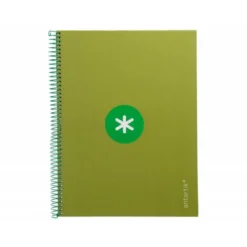 CUADERNO ESPIRAL LIDERPAPEL DIN A4 MICRO ANTARTIK RAYADO HORIZONTAL COLOR VERDE80H