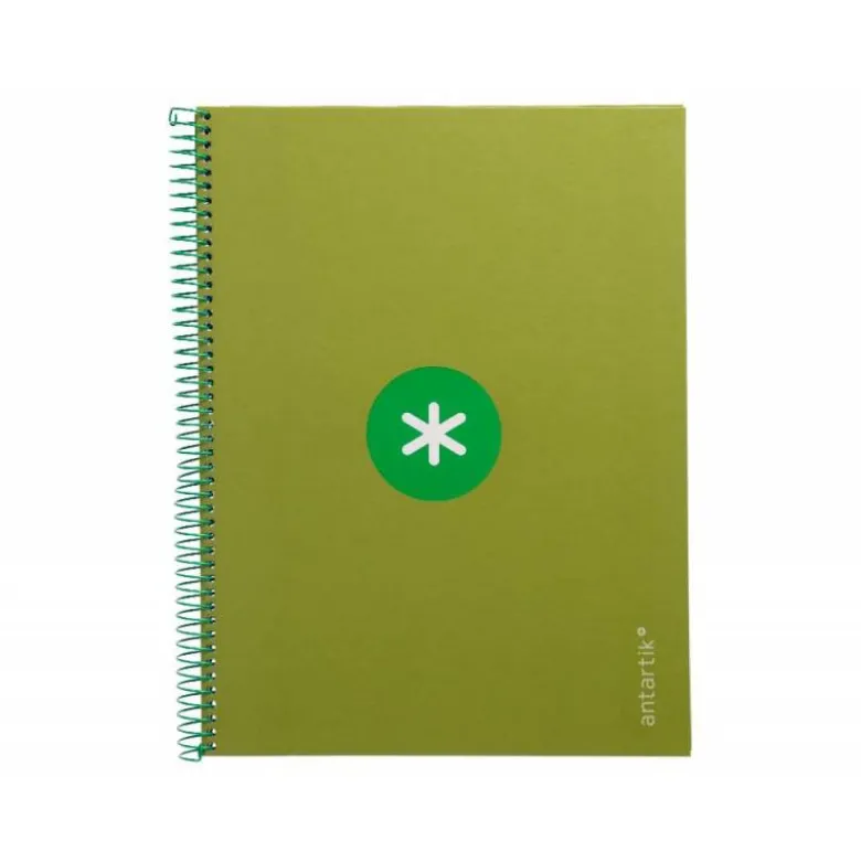 CUADERNO ESPIRAL LIDERPAPEL DIN A4 MICRO ANTARTIK RAYADO HORIZONTAL COLOR VERDE80H