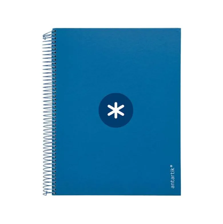 CUADERNO ESPIRAL LIDERPAPEL DIN A4 MICRO ANTARTIK CUADRICULA 5 MM COLOR AZUL CARTON FORRADO