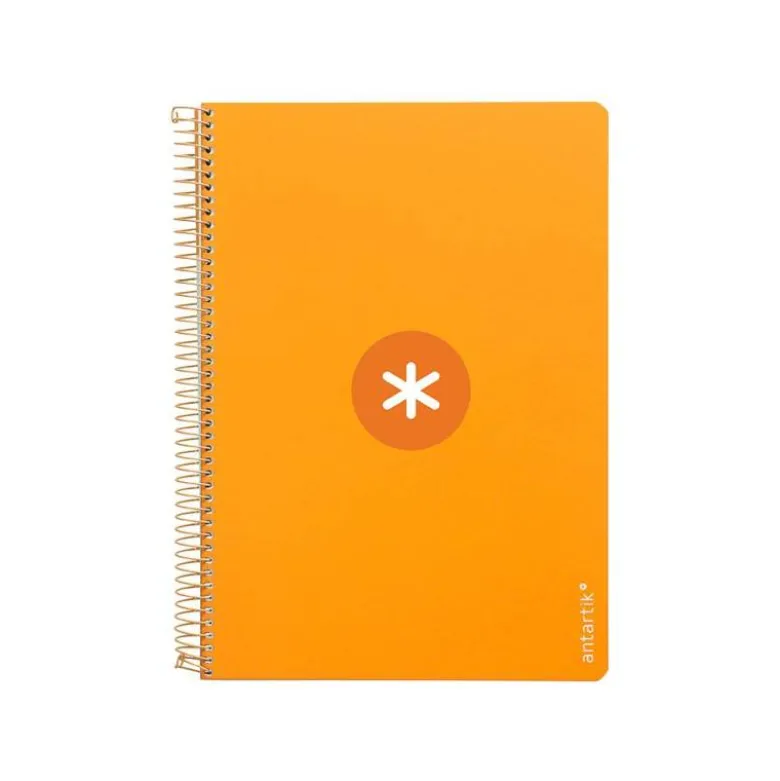 CUADERNO ESPIRAL LIDERPAPEL DIN A4 MICRO ANTARTIK CUADRICULA 5 MM COLOR NARANJA 80H