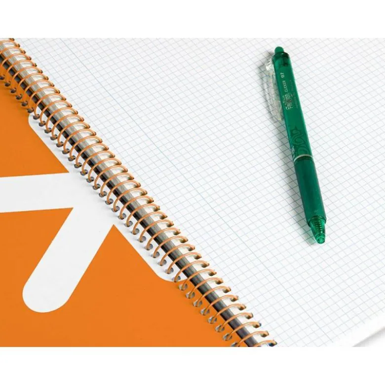 CUADERNO ESPIRAL LIDERPAPEL DIN A4 MICRO ANTARTIK CUADRICULA 5 MM COLOR NARANJA 80H