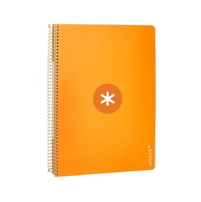 CUADERNO ESPIRAL LIDERPAPEL DIN A4 MICRO ANTARTIK CUADRICULA 5 MM COLOR NARANJA 80H