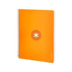 CUADERNO ESPIRAL LIDERPAPEL DIN A4 MICRO ANTARTIK CUADRICULA 5 MM COLOR NARANJA 80H