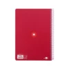 CUADERNO ESPIRAL LIDERPAPEL DIN A4 MICRO ANTARTIK CUADRICULA 5 MM COLOR ROJO 80H
