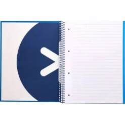 CUADERNO ESPIRAL LIDERPAPEL DIN A4 MICRO ANTARTIK RAYADO HORIZONTAL COLOR AZUL CARTON FORRADO