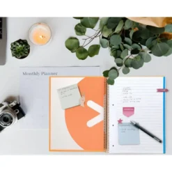 CUADERNO ESPIRAL LIDERPAPEL DIN A4 MICRO ANTARTIK RAYADO HORIZONTAL COLOR NARANJA 5 BANDA 120H