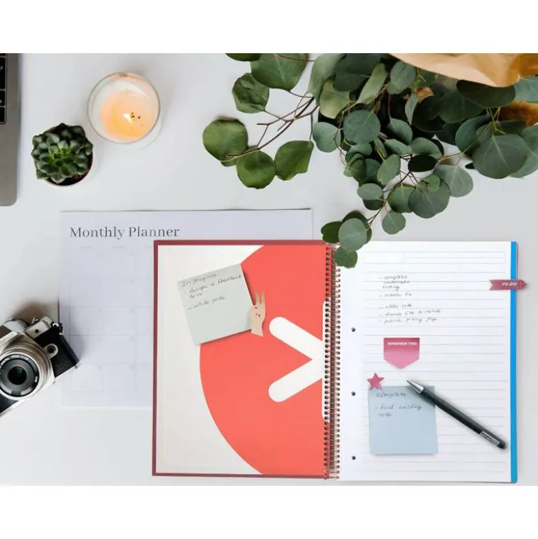 CUADERNO ESPIRAL LIDERPAPEL DIN A4 MICRO ANTARTIK RAYADO HORIZONTAL COLOR ROJO CARTON FORRADO