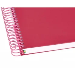 CUADERNO ESPIRAL LIDERPAPEL DIN A4 MICRO ANTARTIK CUADRICULA 5MM 5 BANDA 4 TALADROS COLOR FRAMBUESA 120H