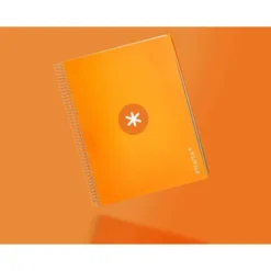 Cuaderno espiral liderpapel a4 micro antartik tapa forrada120h 100 gr cuadro 5mm 5 banda4 taladros color mostaza