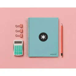 CUADERNO ESPIRAL LIDERPAPEL A5 MICRO ANTARTIK TAPA FORRADA120H 100 GR HORIZONTAL 5 BANDA6 TALADROS COLOR MENTA