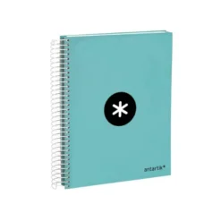 CUADERNO ESPIRAL LIDERPAPEL A5 MICRO ANTARTIK TAPA FORRADA120H 100 GR HORIZONTAL 5 BANDA6 TALADROS COLOR MENTA