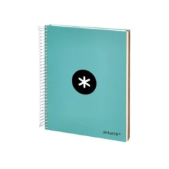 CUADERNO ESPIRAL LIDERPAPEL A5 MICRO ANTARTIK TAPA FORRADA120H 100 GR HORIZONTAL 5 BANDA6 TALADROS COLOR MENTA