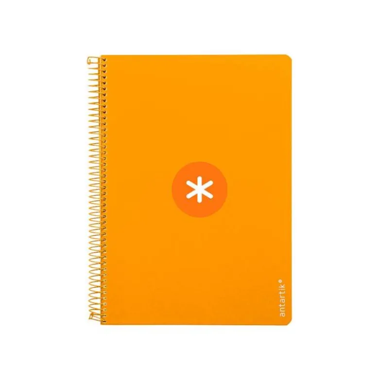 CUADERNO ESPIRAL LIDERPAPEL A4 ANTARTIK TAPA DURA 80H 100GR CUADRO 4MM CON MARGEN COLOR MOSTAZA