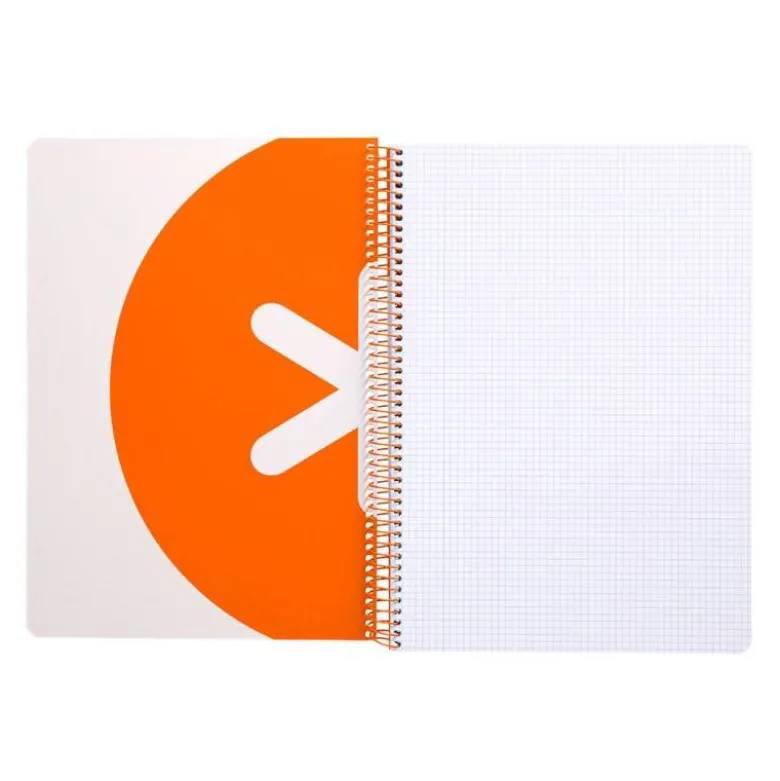 CUADERNO ESPIRAL LIDERPAPEL A4 ANTARTIK TAPA DURA 80H 100GR CUADRO 4MM CON MARGEN COLOR MOSTAZA