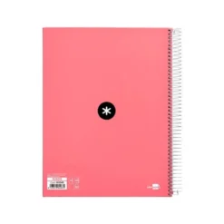 CUADERNO ESPIRAL LIDERPAPEL DIN A4 MICRO ANTARTIK LISO COLOR ROSA CARTON FORRADO