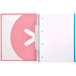 CUADERNO ESPIRAL LIDERPAPEL DIN A4 MICRO ANTARTIK LISO COLOR ROSA CARTON FORRADO