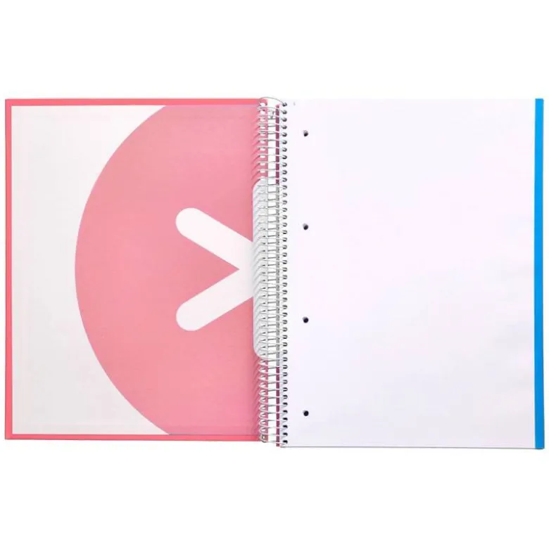 CUADERNO ESPIRAL LIDERPAPEL DIN A4 MICRO ANTARTIK LISO COLOR ROSA CARTON FORRADO
