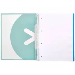 CUADERNO ESPIRAL LIDERPAPEL DIN A4 MICRO ANTARTIK LISO COLOR AZUL CARTON FORRADO