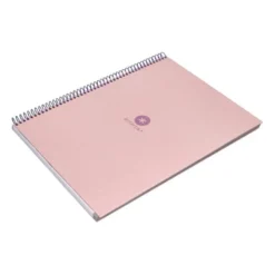 CUADERNO ESPIRAL LIDERPAPEL A4 MICRO ANTARTIK TAPA FORRADA80H 90 GR RAYADO PUNTOS 1 BANDA 4 TALADROS ROSA