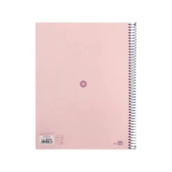 CUADERNO ESPIRAL LIDERPAPEL A4 MICRO ANTARTIK TAPA FORRADA80H 90 GR RAYADO PUNTOS 1 BANDA 4 TALADROS ROSA