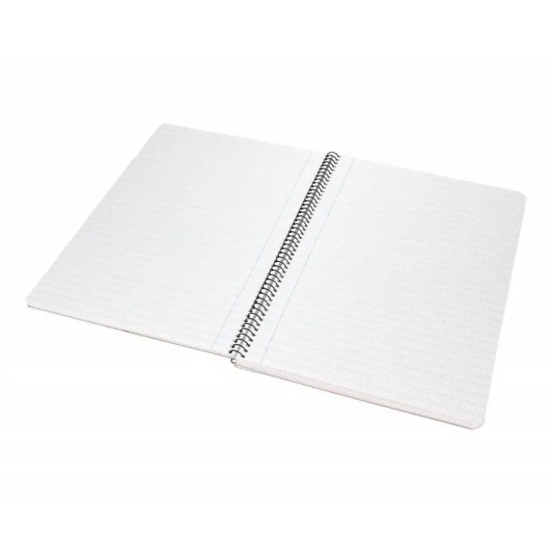 CUADERNO ESPIRAL LIDERPAPEL FOLIO TAPA PLASTICO 80H 80 GR CUADRO PAUTADO 3MM CON MARGEN COLOR VIOLETA