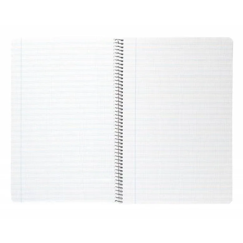 CUADERNO ESPIRAL LIDERPAPEL FOLIO TAPA PLASTICO 80H 80 GR CUADRO PAUTADO 3MM CON MARGEN COLOR VIOLETA
