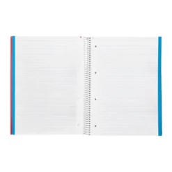 Cuaderno espiral Liderpapel Jolly 140H Tamaño DIN A4 Tapa forrada Cuadricula 5mm + Rayado Horizontal 75 g/m2 Colores surtidos