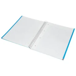 CUADERNO ESPIRAL LIDERPAPEL A4 MICRO JOLLY TAPA FORRADA 140H 75 GR CUADRO 5MM 5 BANDAS4 TALADROS COLOR CELESTE