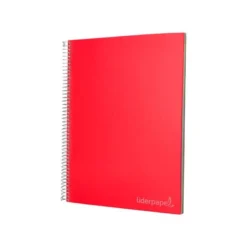Cuaderno espiral Liderpapel Jolly Tamaño DIN A4 140H Tapa forrada Rayado Horizontal 75 g/m2 5 bandas 4 taladros Colores surtidos