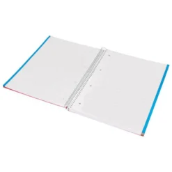 Cuaderno espiral Liderpapel Jolly Tamaño DIN A4 140H Tapa forrada Rayado Horizontal 75 g/m2 5 bandas 4 taladros Colores surtidos