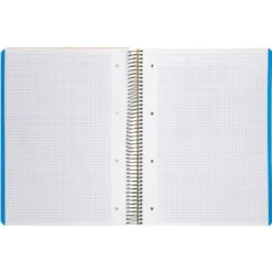 Cuaderno espiral Liderpapel Wonder Tamaño DIN A4 Tapa plastico Cuadricula 5 mm 90 g/m2 5 bandas 4 taladros color Amarillo
