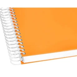 Cuaderno espiral Liderpapel Crafty Tamaño DIN A4 Tapa forrada Cuadricula 4 mm 90 g/m2 color Naranja Con margen
