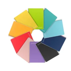 Cuaderno espiral Liderpapel Witty Tamaño cuarto Tapa dura 80H Cuadro 8 mm 75 g Con margen Colores surtidos (no se puede elegir)
