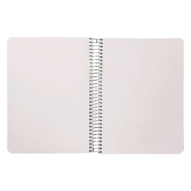 CUADERNO ESPIRAL LIDERPAPEL A5 TAPA CARTULINA KRAFT CONTRACOLADA 120H PAPEL 100% RECICLADO 80 GR LISO