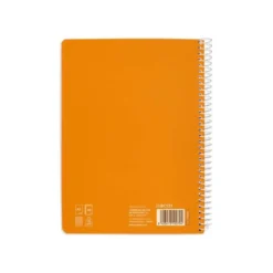 CUADERNO ESPIRAL LIDERPAPEL DIN A5 PAUTAGUIA TAPA BLANDA 40H 75 GR CUADRO PAUTADO 5MM COLOR NARANJA