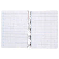 CUADERNO ESPIRAL LIDERPAPEL DIN A5 PAUTAGUIA TAPA BLANDA 40H 75 GR CUADRO PAUTADO 5MM COLOR NARANJA
