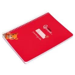 CUADERNO ESPIRAL LIDERPAPEL DIN A5 PAUTAGUIA TAPA BLANDA 40H 75 GR CUADRO PAUTADO 5MM COLOR ROJO