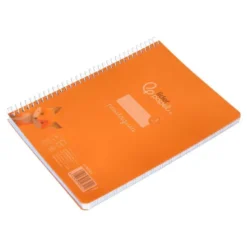 CUADERNO ESPIRAL LIDERPAPEL DIN A5 PAUTAGUIA TAPA PLASTICO 80H 90GR CUADRO PAUTADO 3MM COLOR NARANJA