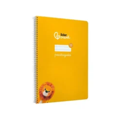 CUADERNO ESPIRAL LIDERPAPEL DIN A4 PAUTAGUIA TAPA DURA 80H 90 GR CUADRO PAUTADO 2,5MM AMARILLO
