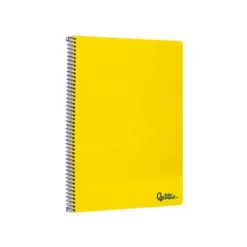 CUADERNO ESPIRAL LIDERPAPEL DIN A4 SMART TAPA BLANDA 80H 75GR CUADRO 4MM CON MARGEN COLOR AMARILLO