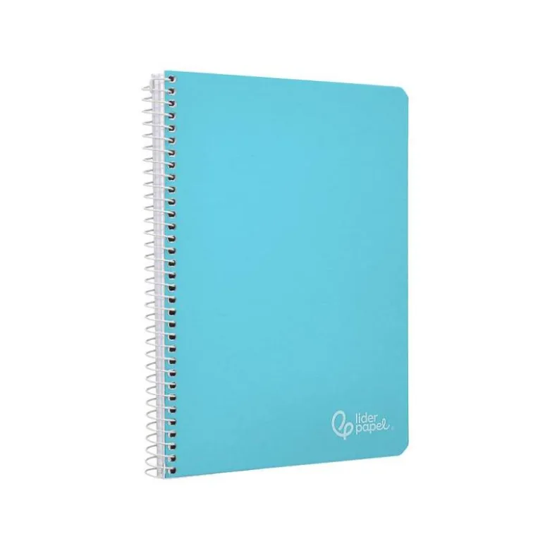 CUADERNO ESPIRAL LIDERPAPEL DIN A5 WITTY TAPA DURA 80H 90GR CUADRO 4MM CON MARGEN COLOR AZUL