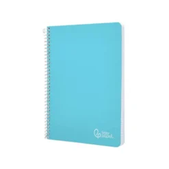 CUADERNO ESPIRAL LIDERPAPEL DIN A5 WITTY TAPA DURA 80H 90GR CUADRO 4MM CON MARGEN COLOR AZUL